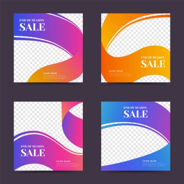 Asgari kapak şablonu soyut şablon ve zarif gradyan tasarımı, broşür, broşür, poster kullanımı, sezon sonu satışı için mükemmel