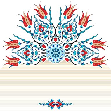 Antique ottoman turkish pattern vector design ninety