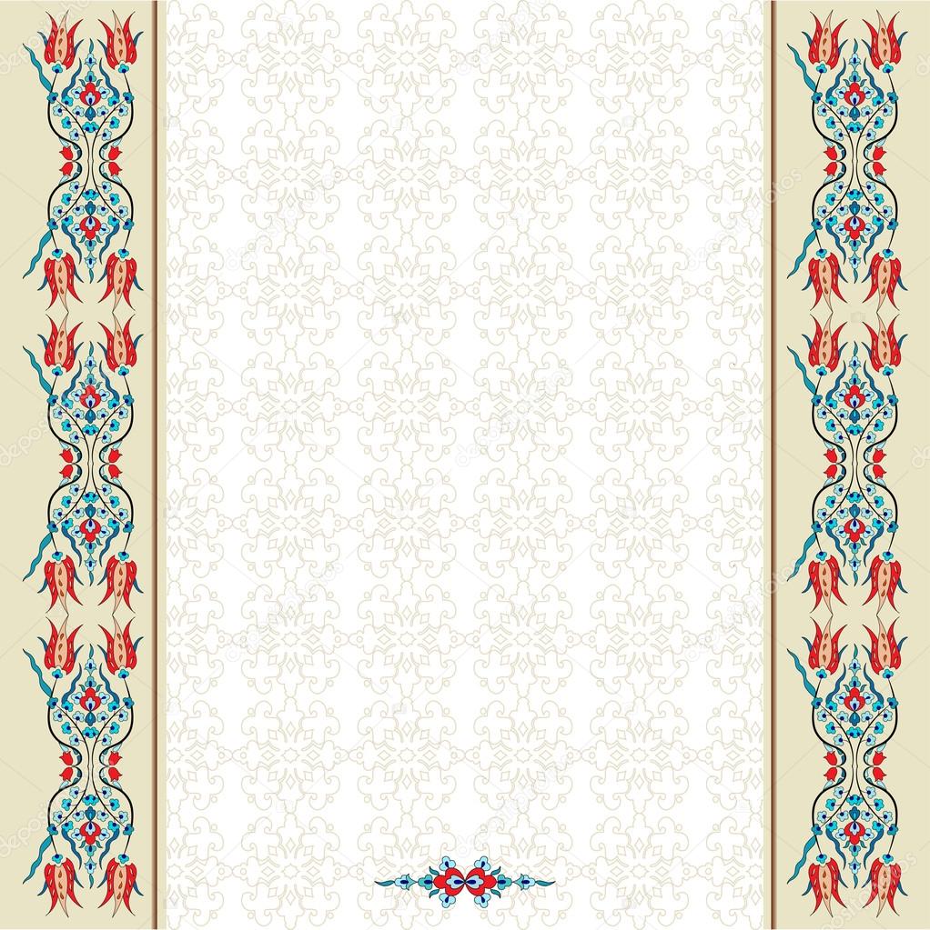 Antique ottoman turkish pattern vector design ninety two