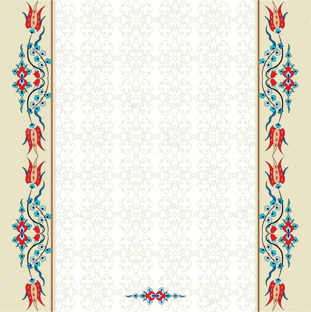 Antique ottoman turkish pattern vector design ninety three