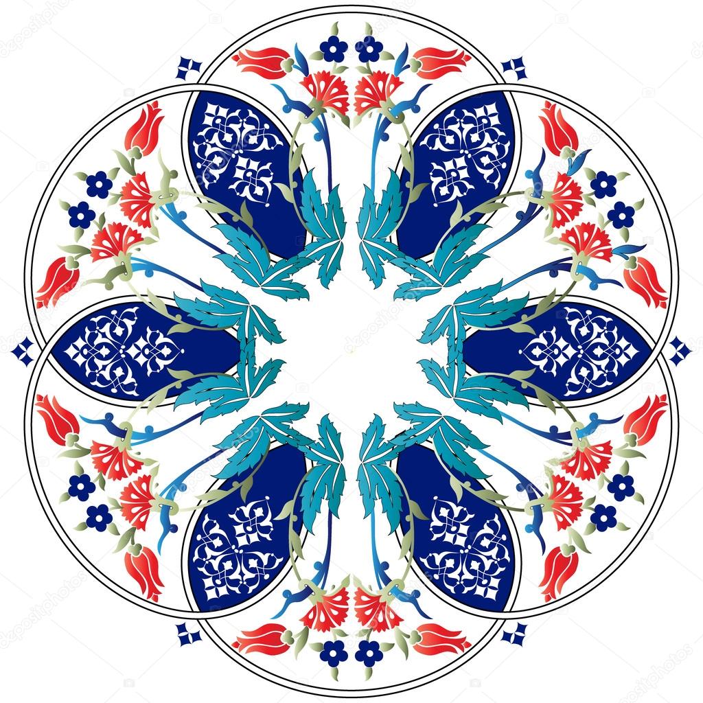 Ottoman motifs design series ninety one colored