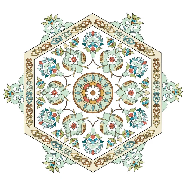 Künstlerische osmanische Musterreihe eins — Stockvektor