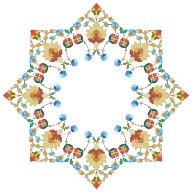 sanatsal Osmanlı desen serisi otuz beş