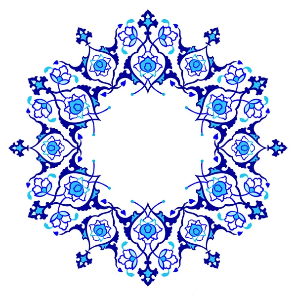 Niebieski artystyczny Osmańskiego wzór serii pięćdziesiąt dziewięć — Wektor stockowy
