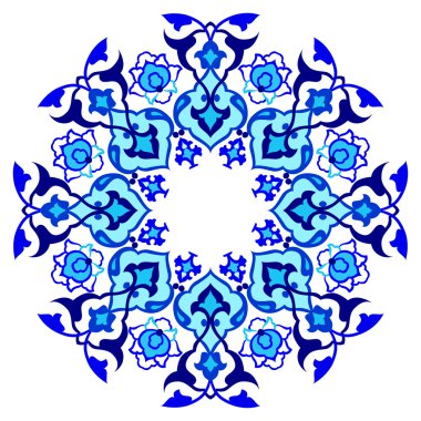 sanatsal Osmanlı desen serisi altmış mavi