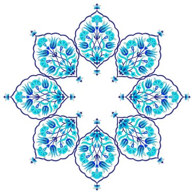 blue artistic ottoman seamless pattern series sixty eight