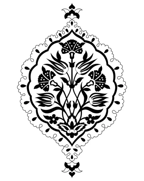 siyah sanatsal Osmanlı seamless modeli serisi altmış altı sürüm