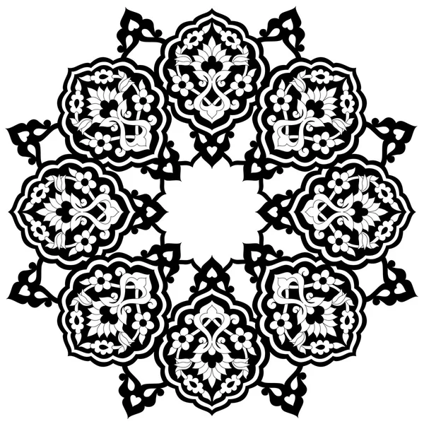 Black artistic ottoman pattern series seventy nine — Stock Vector