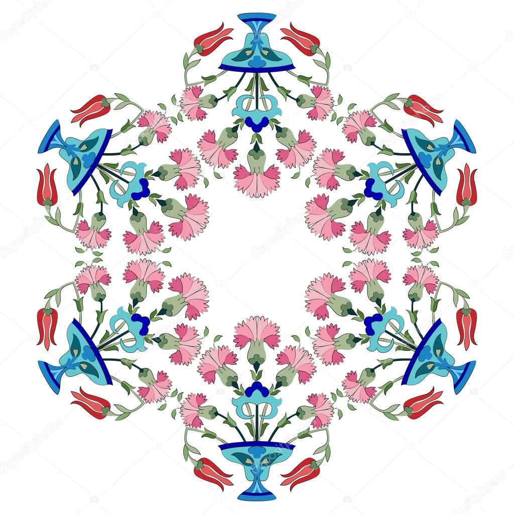 ottoman carnations and tulips version two
