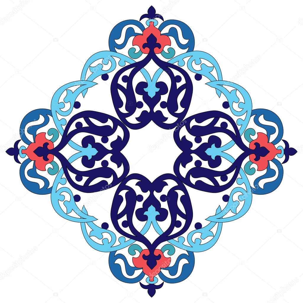 Antique ottoman turkish pattern vector design two