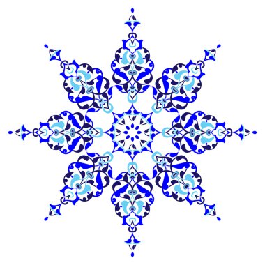 Antika Osmanlı Türk desen vektör tasarımı beş