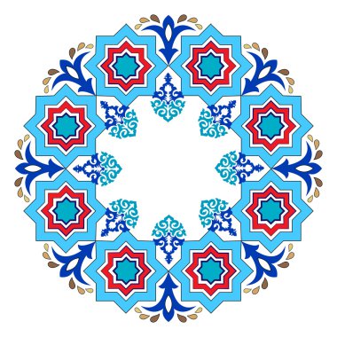 Antika Osmanlı Türk desen vektör tasarımı sekiz