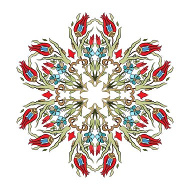 Antika Osmanlı Türk desen vektör tasarımı on