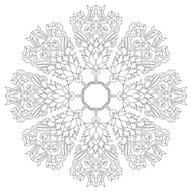 Antika Osmanlı Türk desen vektör tasarımı on dokuz