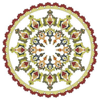 Antika Osmanlı Türk desen vektör tasarımı yirmi sekiz