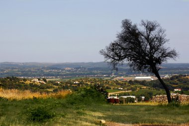 Ev ve alanları ile manzara