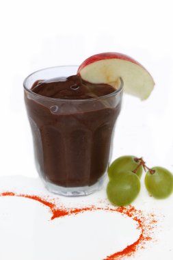 meyve ile çikolata mousse 