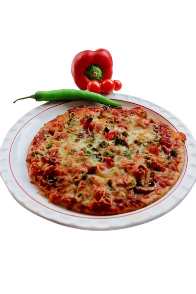 Pizza z warzywami — Zdjęcie stockowe