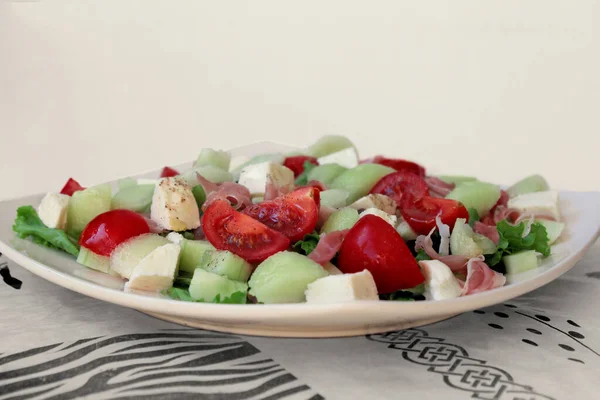 Salade Saine Aux Tomates Rucola — Photo