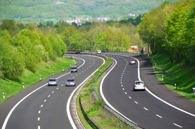 Alman otoyolunda trafik sıkışıklığı 