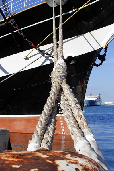 Rep på ett segelfartyg — Stockfoto