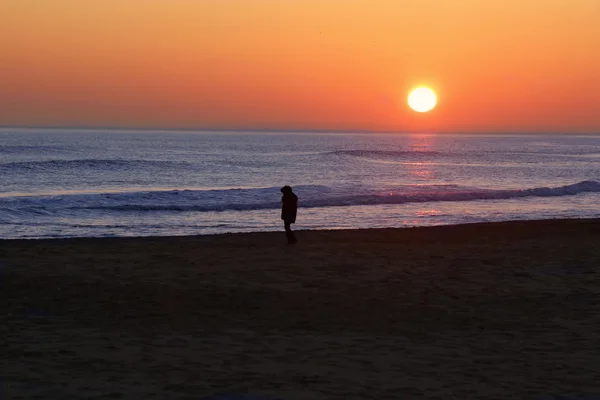 Tempo di notte in spiaggia — Foto Stock