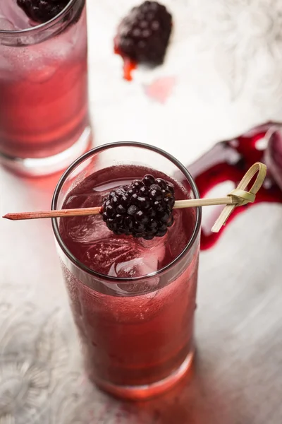 Чорничний коктейль з ягодою — стокове фото