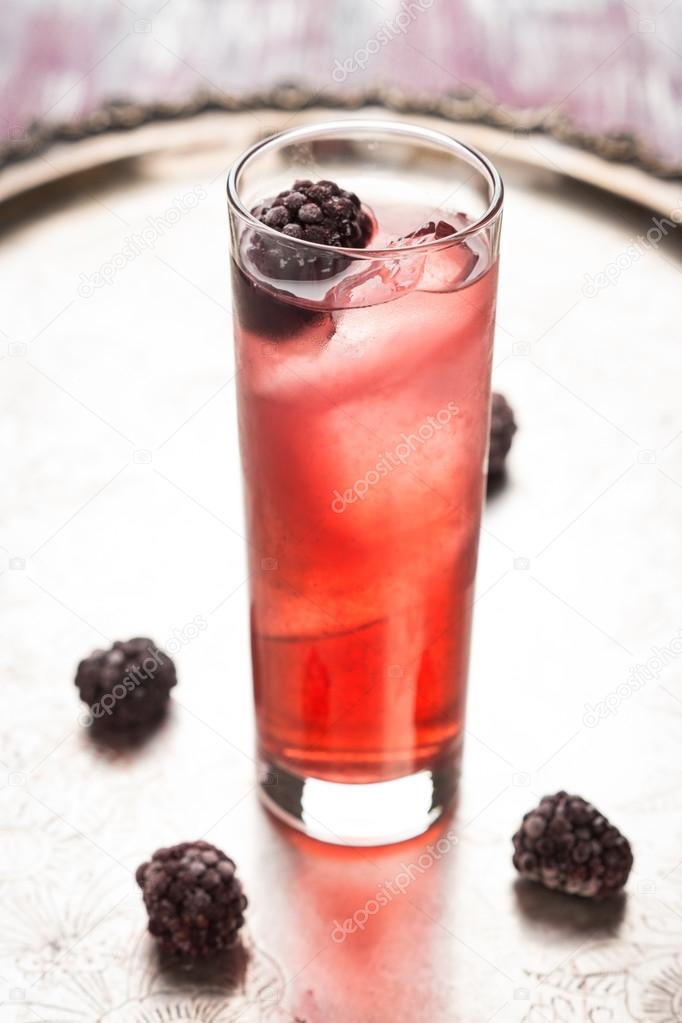 Blackberry cocktail with berry
