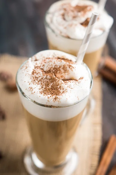 Koffie in glas — Stockfoto