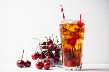 Refreshing cold cherry cola clipart