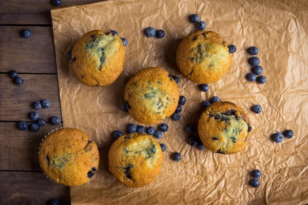 Muffins faits maison aux fraises — Photo