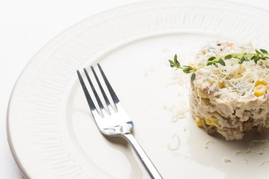 Peynirli Tavuk salatası