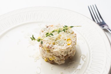 Peynirli Tavuk salatası