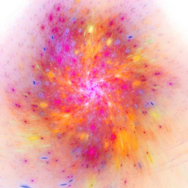 Renkli havai fişekler. Evrenin patlaması.