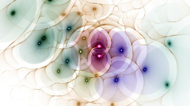 Sayısız renkli ışıklar. Uzak uzay.