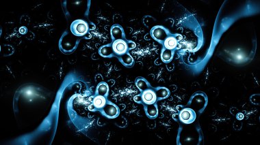 3D gerçeküstü soyut illüstrasyon.