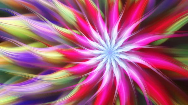 Fiore esotico. Danza spirale luminosa . — Foto Stock