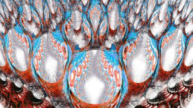 Serideki renkler, süslü boyalar. Arkaplan fraktal renk dokusundan oluşur ve hayal gücü, yaratıcılık ve tasarım projelerinde kullanılmak için uygundur