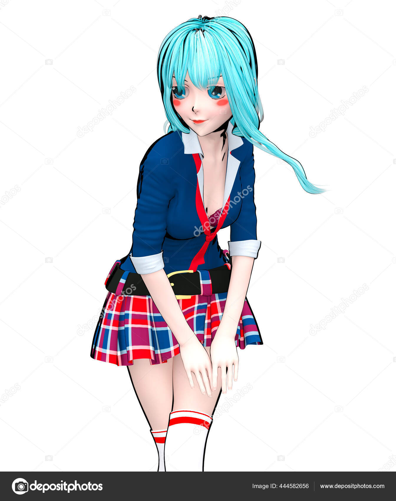 prompthunt advanced full body digital anime art a very beautiful and  gorgeous seductive anime female teacher full body very long rainbow hair  colorful watery eyes standing in class full round face 