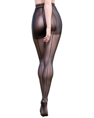 Güzel, uzun ince, seksi kadın bacakları siyah naylon külotlu çorap. Özel iç çamaşırı koleksiyonu. Kışkırtıcı, özgürleştirilmiş 3D pozlar. Kavramsal moda sanatı..