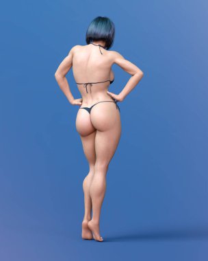 Güzel atlet vücut geliştirici kadın. Spor bikinili kız. Kadın pozu, yaşam tarzı. Kadın fotoğraf stüdyosu. Kavramsal moda sanatı..