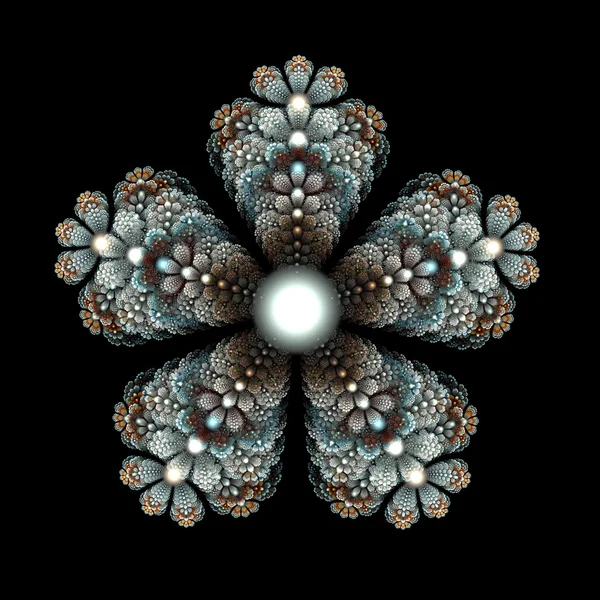 Fractals vijf-Kroonblad bloem. — Stockfoto