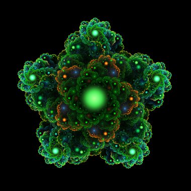 Fraktal beş köşeli yıldız.