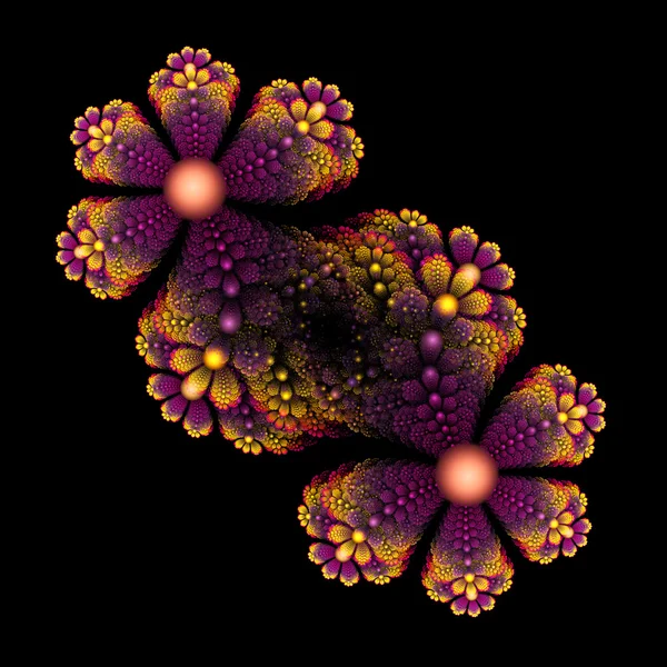 Fractais flor de cinco pétalas . — Fotografia de Stock