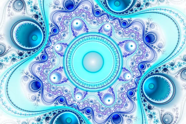 Daireler ve dalgalı eğrileri ile egzotik çok renkli desenler.