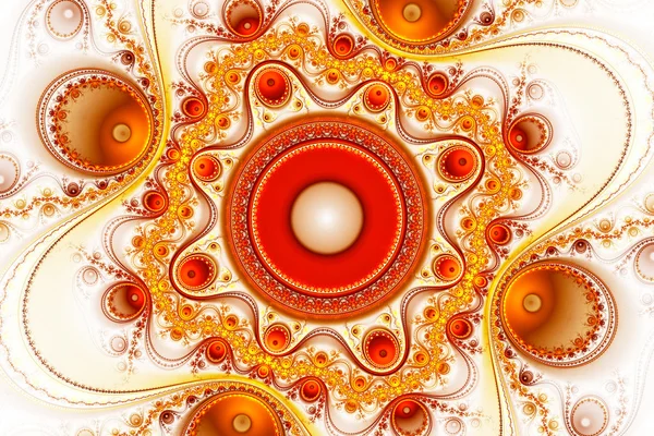 Daireler ve dalgalı eğrileri ile egzotik çok renkli desenler.