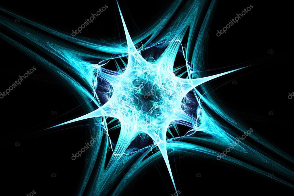 Estrela Brilhante Gelo Cristal Ilustração Abstrata Fractal Papel