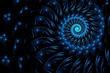 Endless spiral snail. Alien unusual pattern.