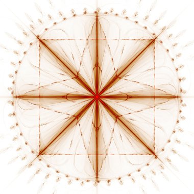 Daire ve kare ile sekiz köşeli yıldız cabalistic işareti.