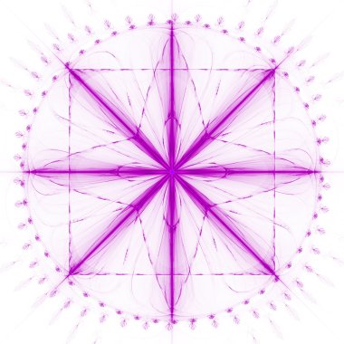 Daire ve kare ile sekiz köşeli yıldız cabalistic işareti.